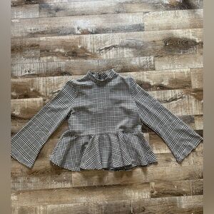 Topshop long sleeve peplum top